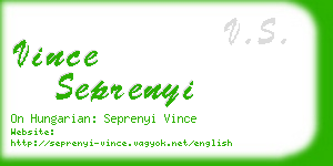 vince seprenyi business card